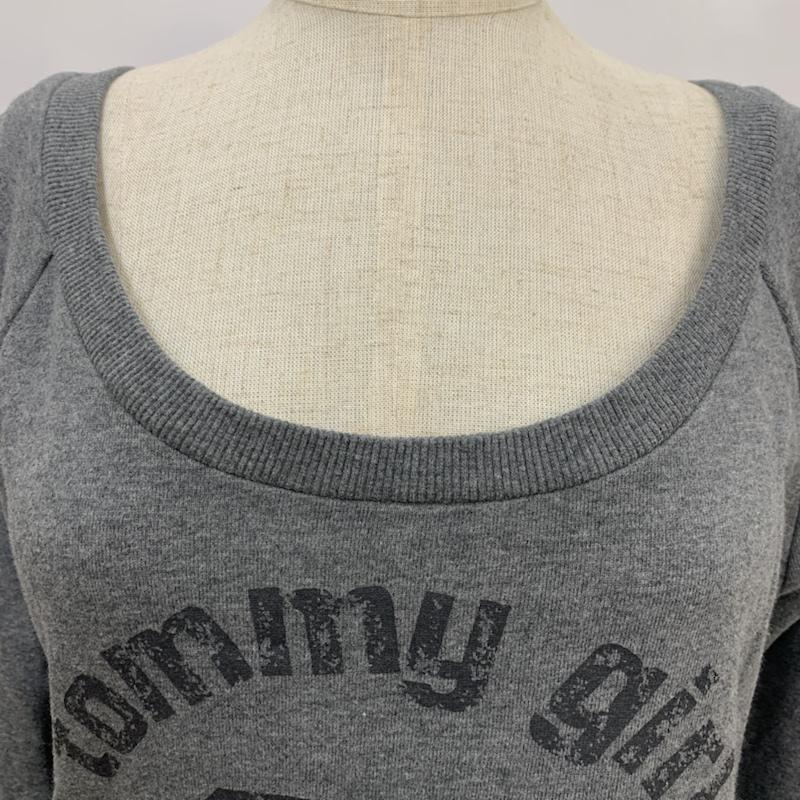 トミーガール tommy girl トレーナー 長袖 スウェット ロゴ XS 無地 X ロゴ、文字 灰 / グレー / レディース USED 古着 中古 10042403