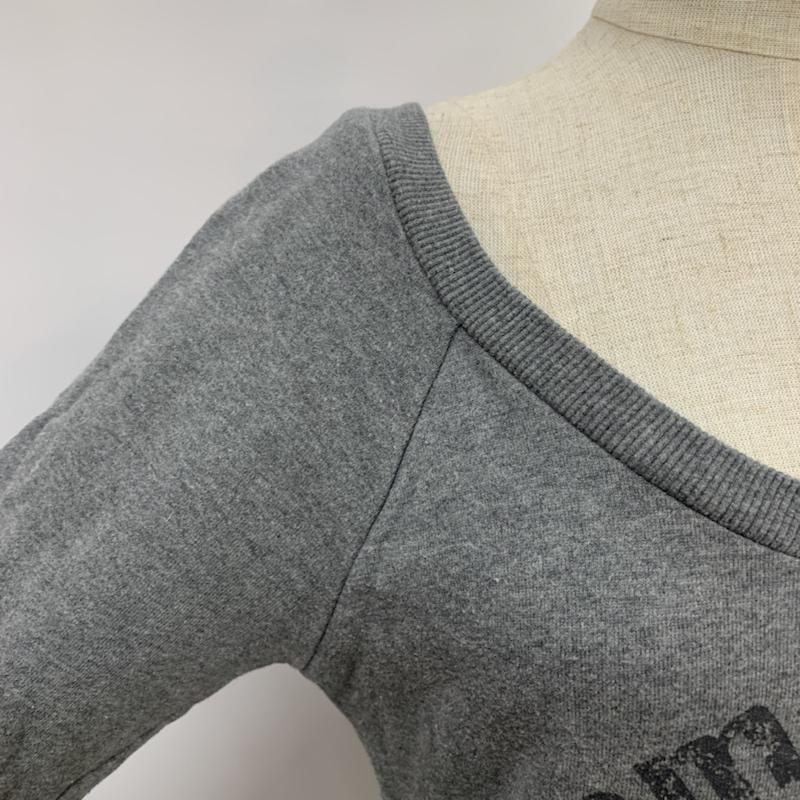 トミーガール tommy girl トレーナー 長袖 スウェット ロゴ XS 無地 X ロゴ、文字 灰 / グレー / レディース USED 古着 中古 10042403
