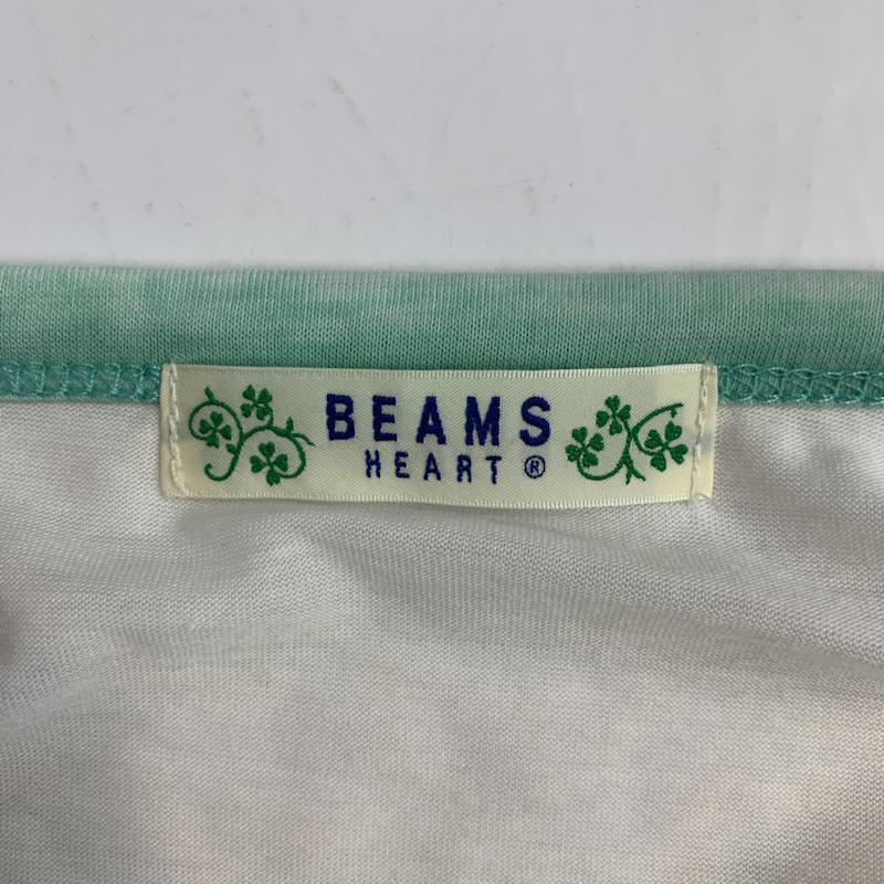 ビームス ハート BEAMS HEART Tシャツ 七分袖 ラグラン ドルマンスリーブ ロゴ ロゴ、文字 白 / ホワイト / X 桃 / ピンク / レディース USED 古着 中古 10042427