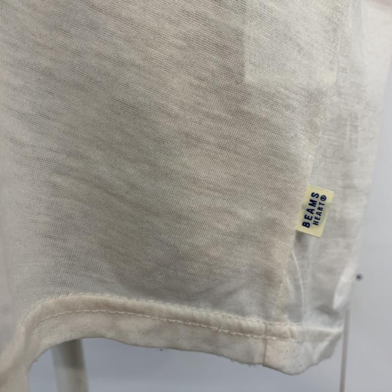 ビームス ハート BEAMS HEART Tシャツ 七分袖 ラグラン ドルマンスリーブ ロゴ ロゴ、文字 白 / ホワイト / X 桃 / ピンク / レディース USED 古着 中古 10042427