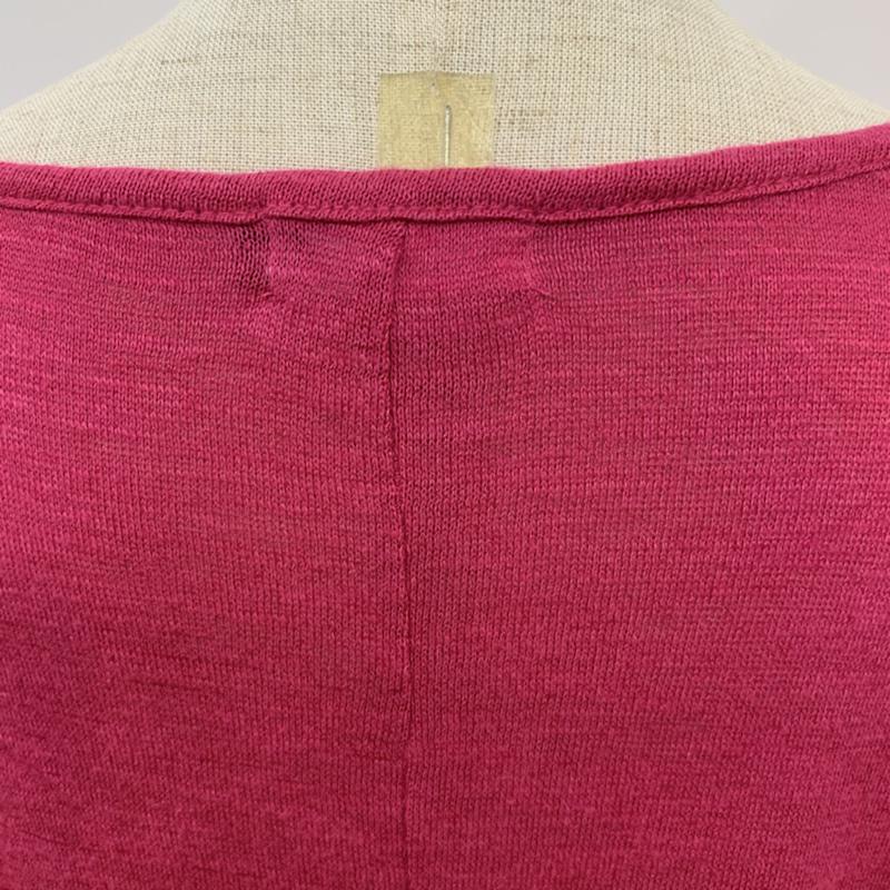 レプシィム LEPSIM カットソー 七分袖 五分袖 オープンショルダー ドルマンスリーブ FREE 無地 マゼンタ / マゼンタ /  レディース USED 古着 中古 10042429