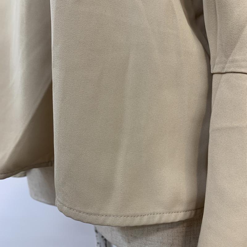 イーハイフンワールドギャラリーピー E hyphen world gallery PEACE カットソー 七分袖 2WAY オフショルダー FREE 無地 ベージュ / ベージュ /  レディース USED 古着 中古 10042433