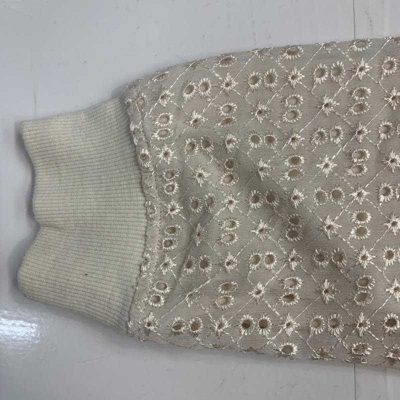 アースミュージックアンドエコロジー earth music&ecology カットソー 長袖 プルオーバー エンブロイダリーレース FREE 刺繍 アイボリー / アイボリー /  レディース USED 古着 中古 10042438