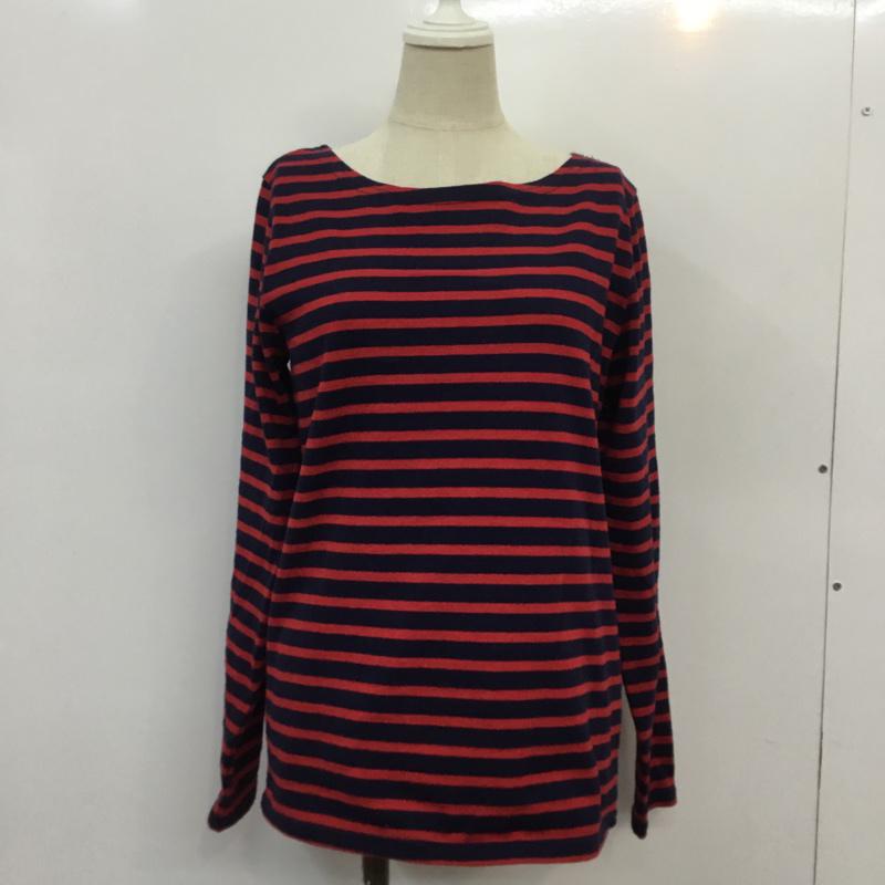 ローリーズファーム LOWRYS FARM Tシャツ 長袖 ボーダー M ボーダー柄 赤 / レッド / X 紺 / ネイビー / レディース USED 古着 中古 10042452