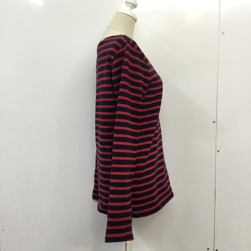 ローリーズファーム LOWRYS FARM Tシャツ 長袖 ボーダー M ボーダー柄 赤 / レッド / X 紺 / ネイビー / レディース USED 古着 中古 10042452