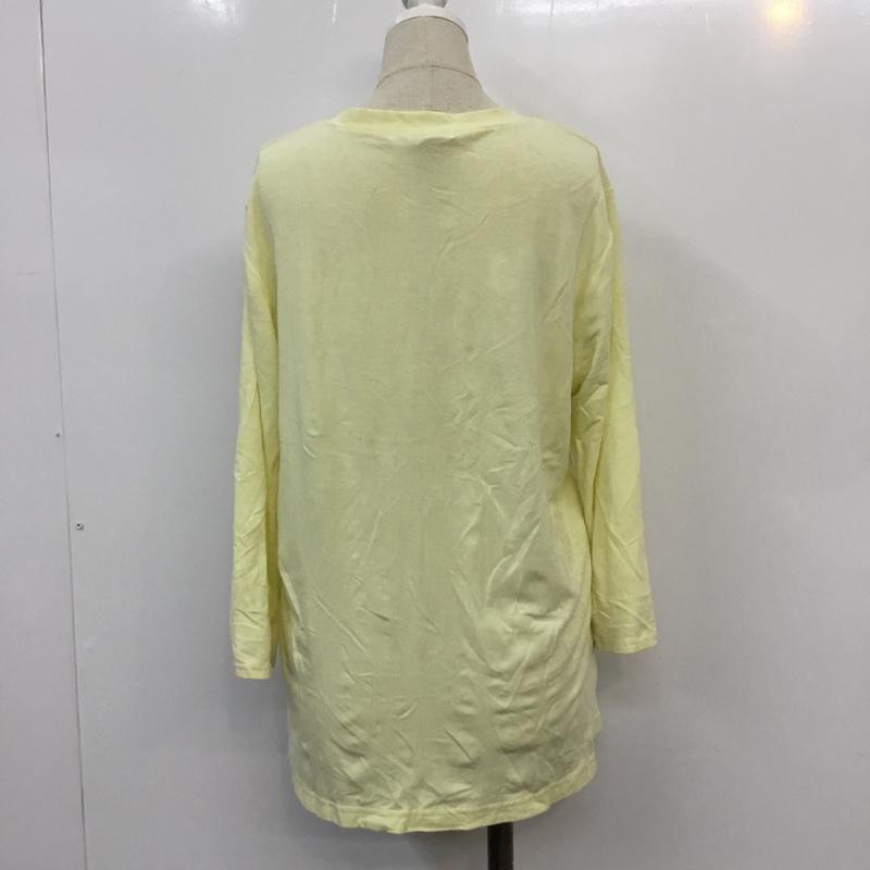 アダムエロペ ADAM ET ROPE' カットソー 七分袖 ヘンリーネック 40 無地 黄 / イエロー /  レディース USED 古着 中古 10042454