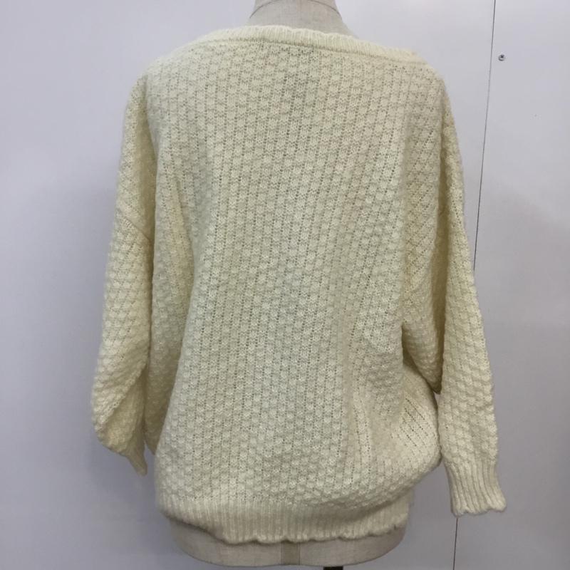 イング INGNI ニット、セーター 七分袖 M 無地 白 / ホワイト / レディース USED 古着 中古 10042566