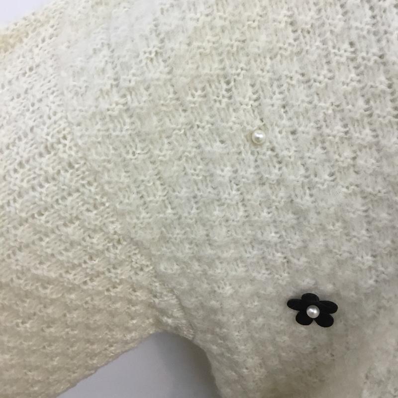 イング INGNI ニット、セーター 七分袖 M 無地 白 / ホワイト / レディース USED 古着 中古 10042566