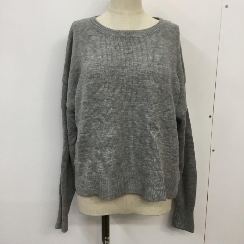 アースミュージックアンドエコロジー earth music&ecology ニット、セーター 長袖 FREE 無地 灰 / グレー / レディース USED 古着 中古 10042575