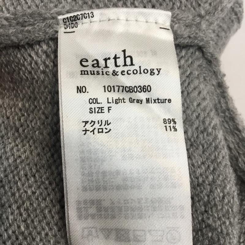 アースミュージックアンドエコロジー earth music&ecology ニット、セーター 長袖 FREE 無地 灰 / グレー / レディース USED 古着 中古 10042575