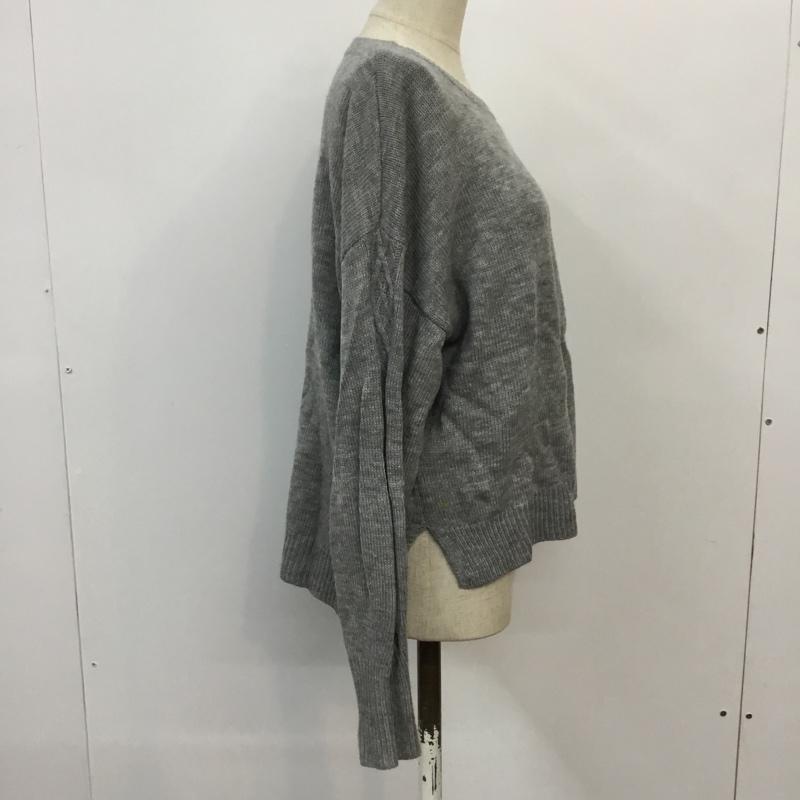 アースミュージックアンドエコロジー earth music&ecology ニット、セーター 長袖 FREE 無地 灰 / グレー / レディース USED 古着 中古 10042575
