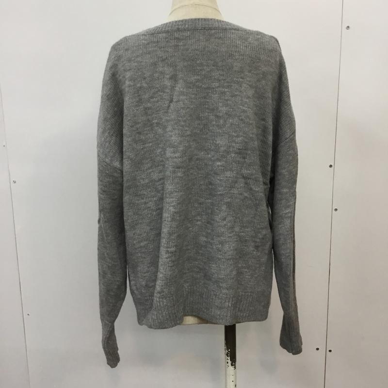 アースミュージックアンドエコロジー earth music&ecology ニット、セーター 長袖 FREE 無地 灰 / グレー / レディース USED 古着 中古 10042575