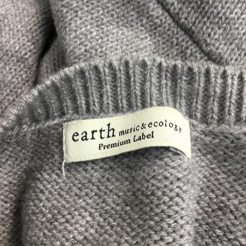 アースミュージックアンドエコロジー earth music&ecology ニット、セーター 長袖 FREE 無地 灰 / グレー / レディース USED 古着 中古 10042575
