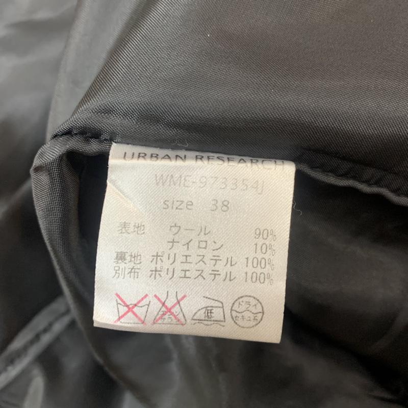 アーバンリサーチ URBAN RESEARCH コート ピーコート 38 無地 黒 / ブラック / メンズ USED 古着 中古 10042583