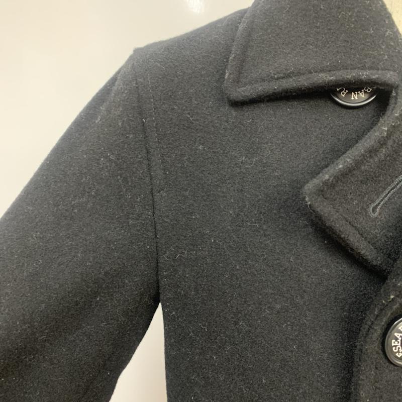 アーバンリサーチ URBAN RESEARCH コート ピーコート 38 無地 黒 / ブラック / メンズ USED 古着 中古 10042583