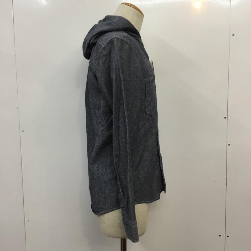 ナノユニバース nano・universe シャツ、ブラウス 長袖 L 無地 インディゴ / インディゴ / メンズ USED 古着 中古 10042614