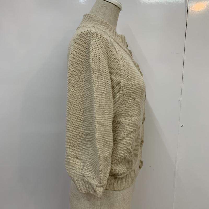 ニジュウサンク 23区 カーディガン 半袖 無地 ベージュ / ベージュ / レディース USED 古着 中古 10042681