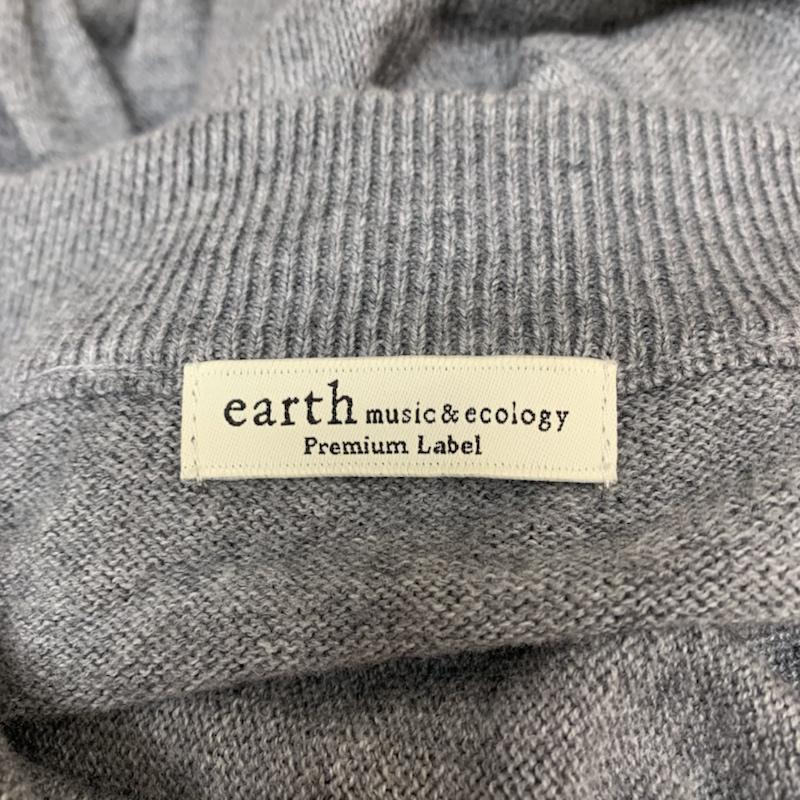 アースミュージックアンドエコロジー earth music&ecology ニット、セーター 長袖 FREE 無地 灰 / グレー / レディース USED 古着 中古 10042683