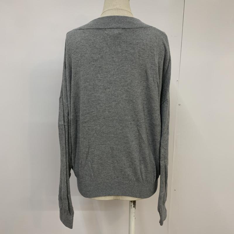 アースミュージックアンドエコロジー earth music&ecology ニット、セーター 長袖 FREE 無地 灰 / グレー / レディース USED 古着 中古 10042683