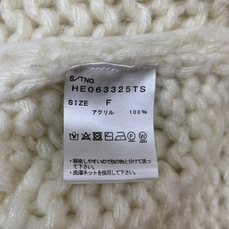 ヘザー Heather ニット、セーター 長袖 KANGOL FREE 無地 白 / ホワイト / レディース USED 古着 中古 10042687
