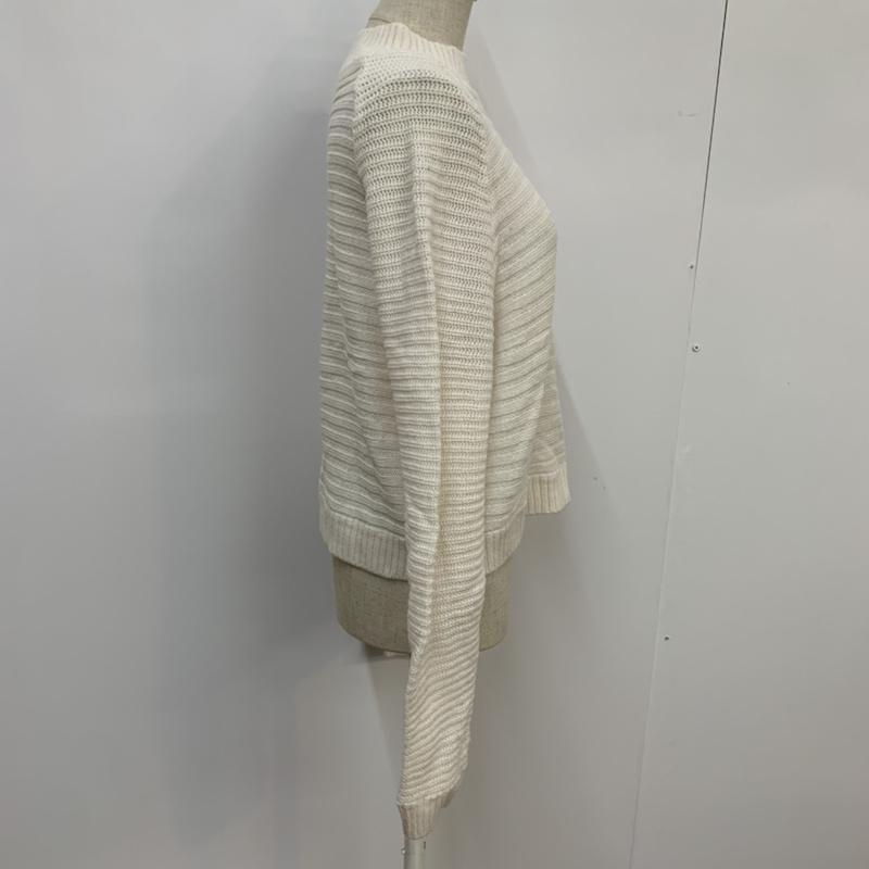 ジーナシス JEANASIS ニット、セーター 長袖 FREE 無地 白 / ホワイト / レディース USED 古着 中古 10042696