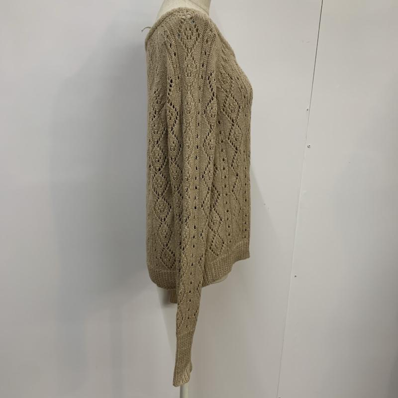 ローリーズファーム LOWRYS FARM ニット、セーター 長袖 M 無地 ベージュ / ベージュ / レディース USED 古着 中古 10042699