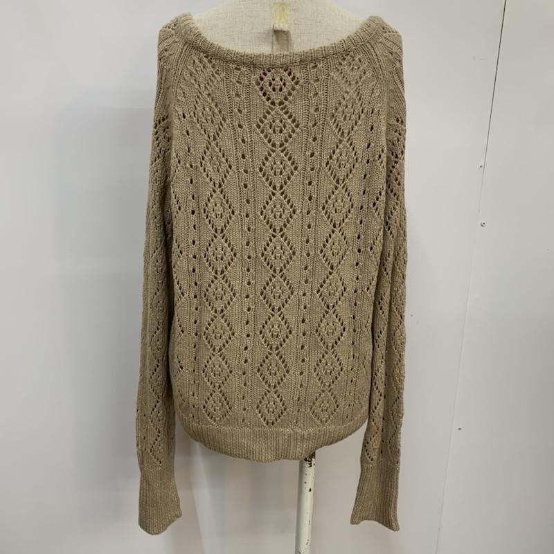 ローリーズファーム LOWRYS FARM ニット、セーター 長袖 M 無地 ベージュ / ベージュ / レディース USED 古着 中古 10042699