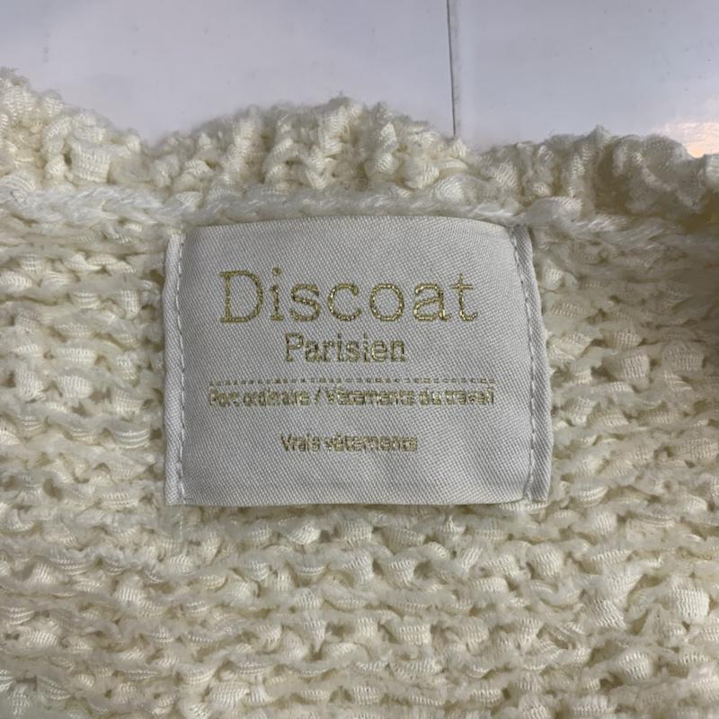ディスコート Discoat ニット、セーター 長袖 M 無地 白 / ホワイト / レディース USED 古着 中古 10042704