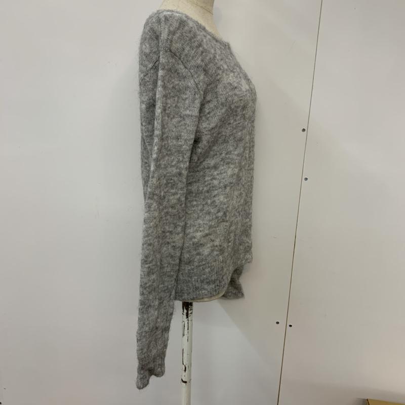 インデックス index ニット、セーター 長袖 L 無地 灰 / グレー / レディース USED 古着 中古 10042707