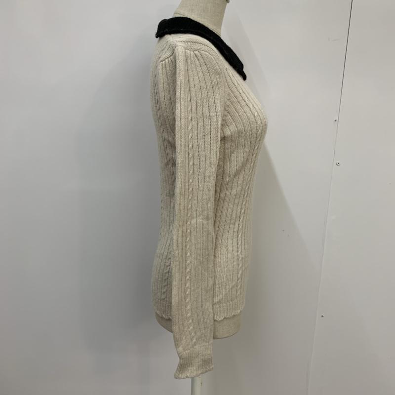 アースミュージックアンドエコロジー earth music&ecology ニット、セーター 長袖 S 無地 ベージュ / ベージュ / レディース USED 古着 中古 10042713