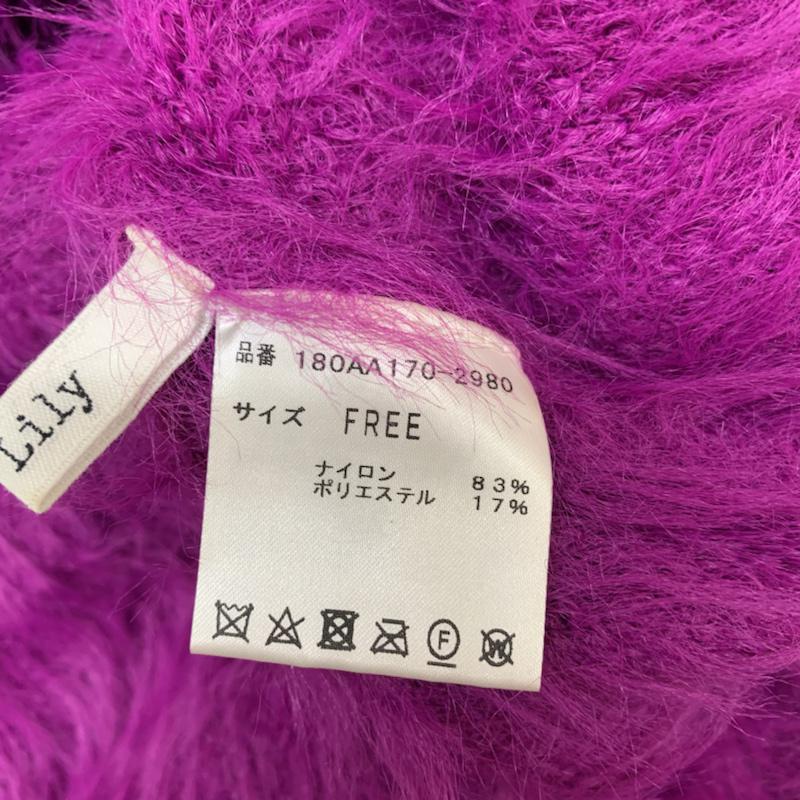 アヴァンリリィ Avan Lily ニット、セーター 長袖 FREE 無地 紫 / パープル / レディース USED 古着 中古 10042714