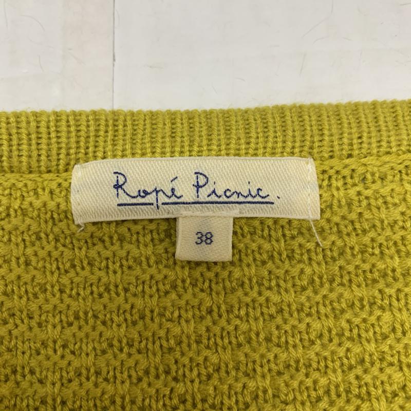 ロペピクニック ROPE' PICNIC ニット、セーター 長袖 38 無地 黄緑 / イエローグリーン / レディース USED 古着 中古 10042715