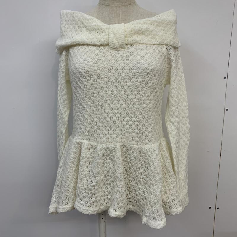 イング INGNI カットソー 長袖 M 無地 白 / ホワイト /  レディース USED 古着 中古 10042723