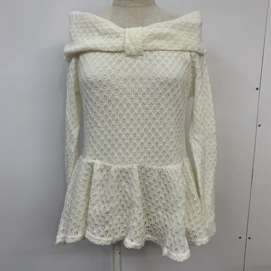 イング INGNI カットソー 長袖 M 無地 白 / ホワイト /  レディース USED 古着 中古 10042723