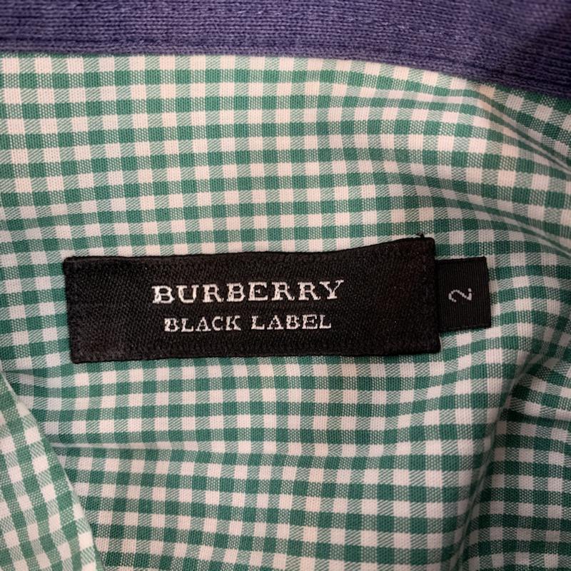 バーバリーブラックレーベル BURBERRY BLACK LABEL シャツ、ブラウス 長袖 チェック 2 チェック 緑 / グリーン / メンズ USED 古着 中古 10042727