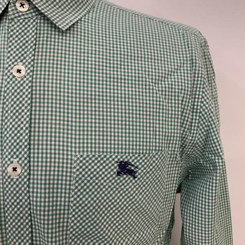 バーバリーブラックレーベル BURBERRY BLACK LABEL シャツ、ブラウス 長袖 チェック 2 チェック 緑 / グリーン / メンズ USED 古着 中古 10042727