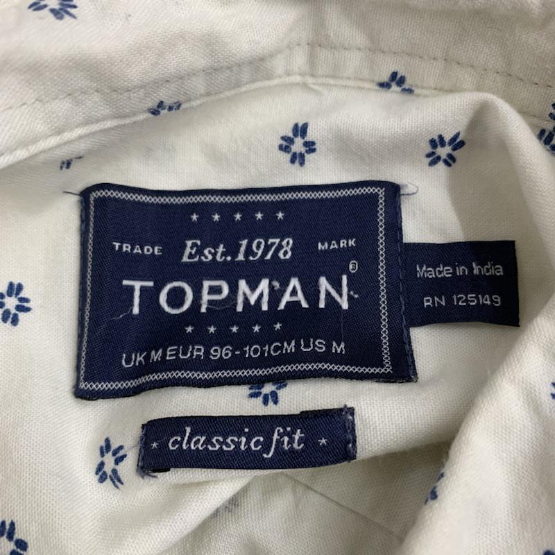 トップマン TOPMAN シャツ、ブラウス 長袖 カジュアルシャツ M 白 / ホワイト / メンズ USED 古着 中古 10042742