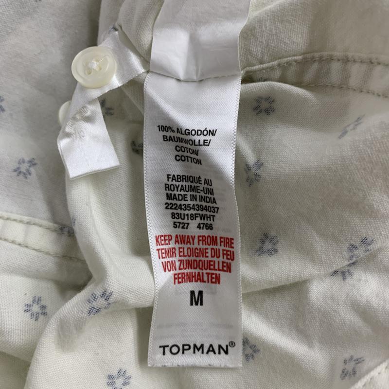 トップマン TOPMAN シャツ、ブラウス 長袖 カジュアルシャツ M 白 / ホワイト / メンズ USED 古着 中古 10042742
