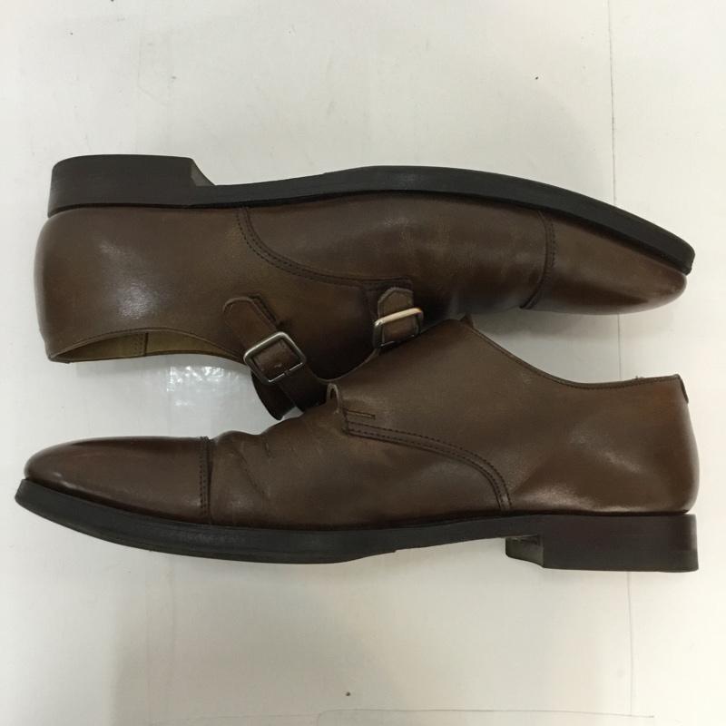 クロケット&ジョーンズ CROCKETT&JONES 革靴 革靴 LOWNDES 5170-14B 6E ダブルモンクシューズ 無地 茶 / ブラウン / メンズ USED 古着 中古 10042756
