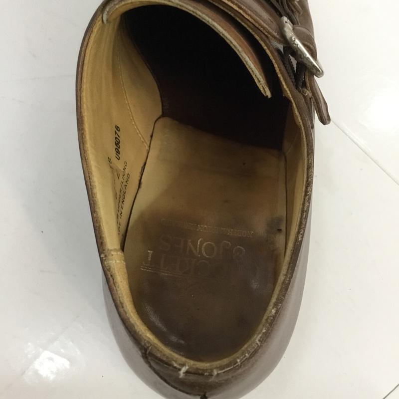 クロケット&ジョーンズ CROCKETT&JONES 革靴 革靴 LOWNDES 5170-14B 6E ダブルモンクシューズ 無地 茶 / ブラウン / メンズ USED 古着 中古 10042756