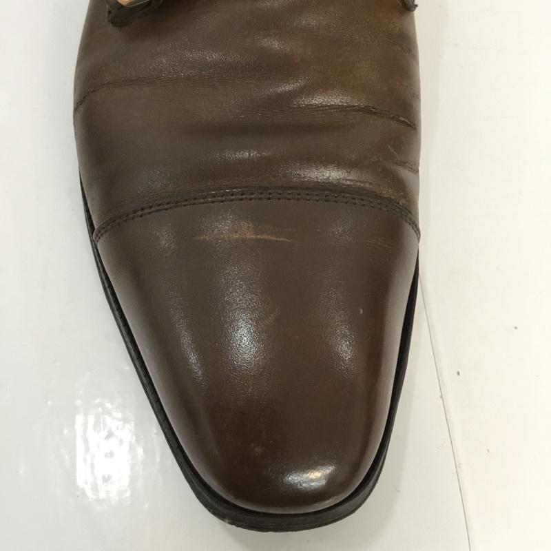 クロケット&ジョーンズ CROCKETT&JONES 革靴 革靴 LOWNDES 5170-14B 6E ダブルモンクシューズ 無地 茶 / ブラウン / メンズ USED 古着 中古 10042756
