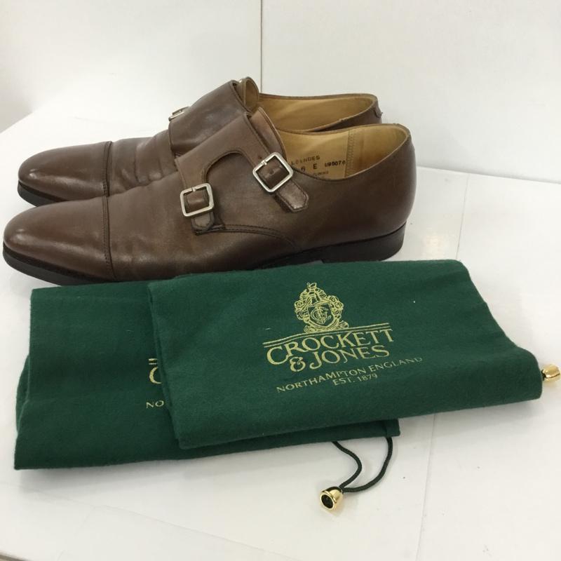 クロケット&ジョーンズ CROCKETT&JONES 革靴 革靴 LOWNDES 5170-14B 6E ダブルモンクシューズ 無地 茶 / ブラウン / メンズ USED 古着 中古 10042756