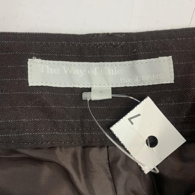 レイビームス Ray BEAMS パンツ スラックス ストライプ 0 ストライプ 茶 / ブラウン / レディース USED 古着 中古 10042825