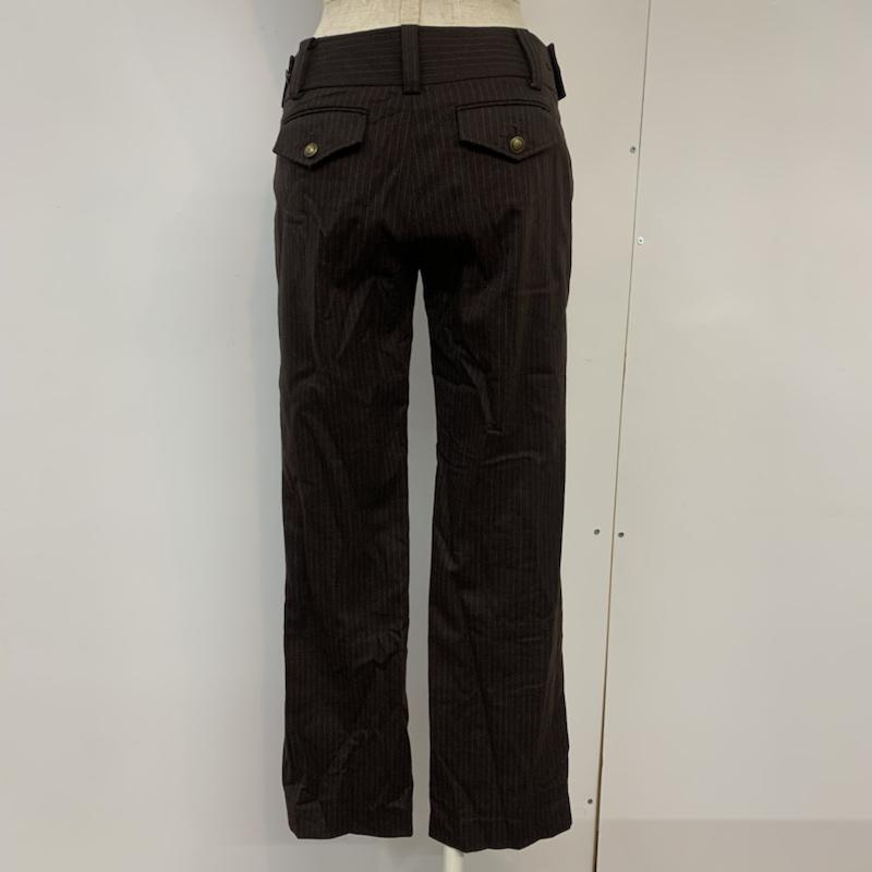 レイビームス Ray BEAMS パンツ スラックス ストライプ 0 ストライプ 茶 / ブラウン / レディース USED 古着 中古 10042825