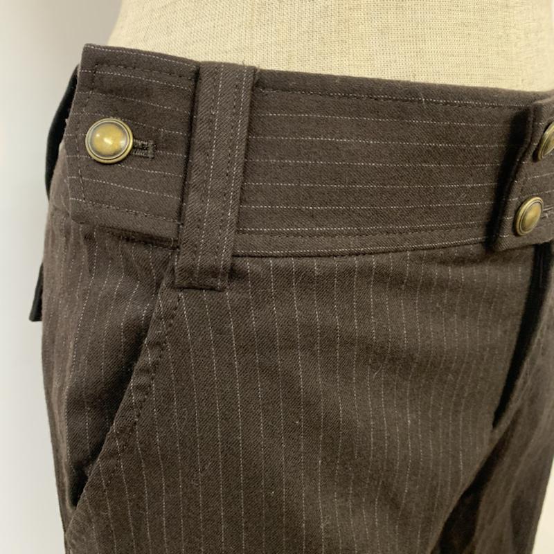 レイビームス Ray BEAMS パンツ スラックス ストライプ 0 ストライプ 茶 / ブラウン / レディース USED 古着 中古 10042825