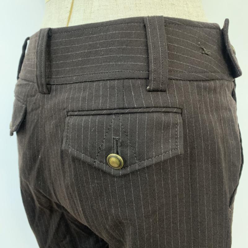 レイビームス Ray BEAMS パンツ スラックス ストライプ 0 ストライプ 茶 / ブラウン / レディース USED 古着 中古 10042825