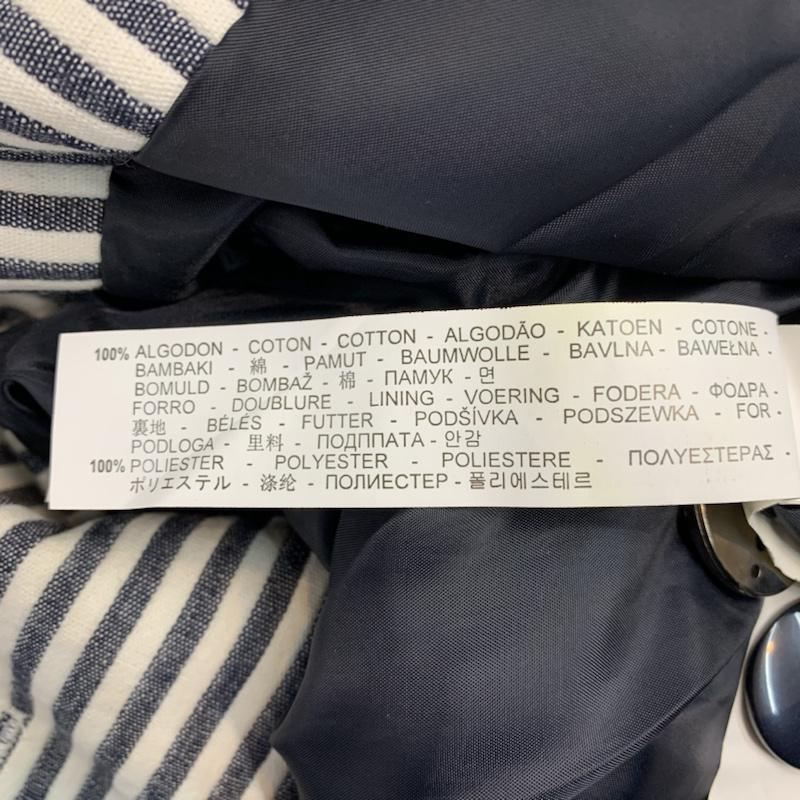 ザラベーシック ZARA BASIC ジャケット、上着 ジャケット、ブレザー ボーダー M ボーダー柄 白 / ホワイト / X 紺 / ネイビー / レディース USED 古着 中古 10042870
