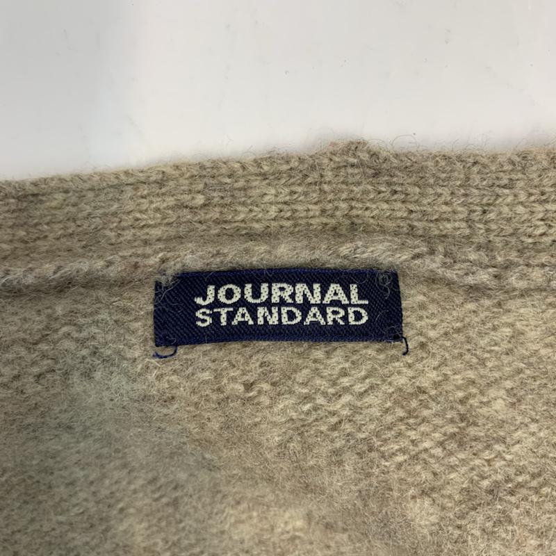 ジャーナルスタンダード JOURNAL STANDARD カーディガン 長袖 Vネック 無地 ベージュ / ベージュ / メンズ USED 古着 中古 10042903