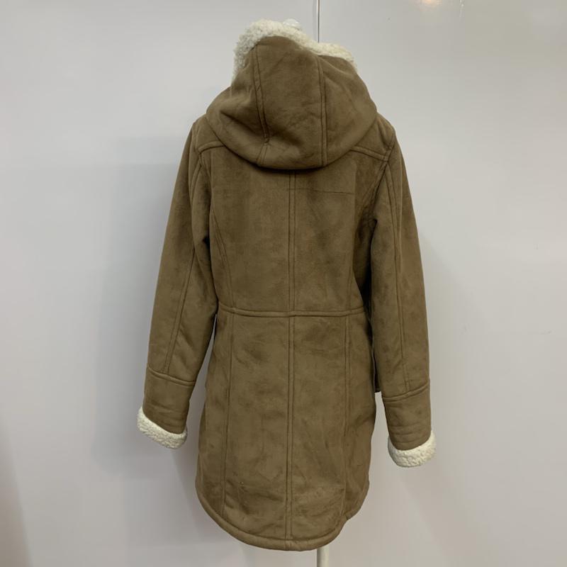 ナチュラルビューティーベーシック NATURAL BEAUTY BASIC コート コート一般 フェイクムートンコート L 無地 白 / ホワイト / X 茶 / ブラウン / レディース USED 古着 中古 10042964