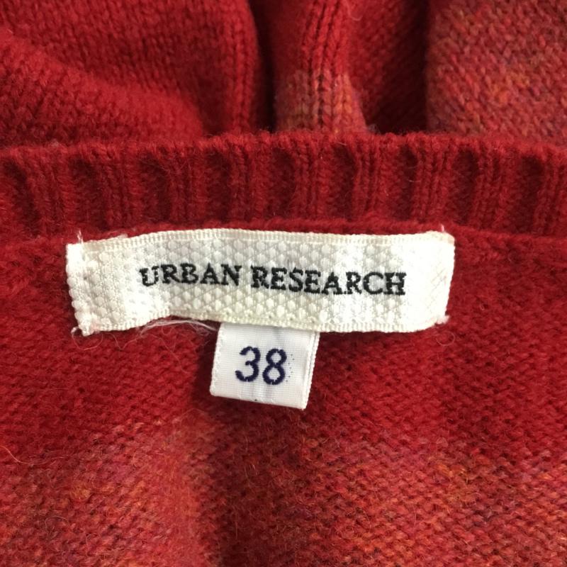 アーバンリサーチ URBAN RESEARCH ニット、セーター 長袖 Vネック ボーダー 38 赤 / レッド / メンズ USED 古着 中古 10043018